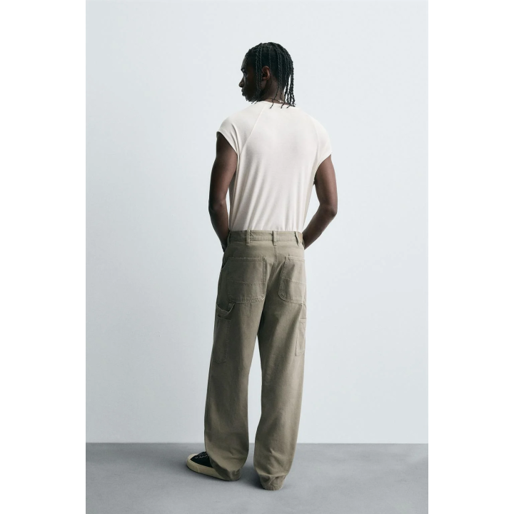 БРЮКИ КАРГО С ЭФФЕКТОМ ПОТЕРТОСТИ