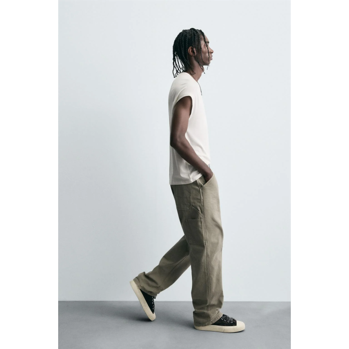 БРЮКИ КАРГО С ЭФФЕКТОМ ПОТЕРТОСТИ