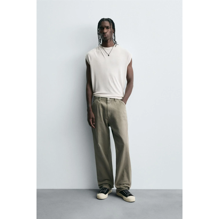 БРЮКИ КАРГО С ЭФФЕКТОМ ПОТЕРТОСТИ