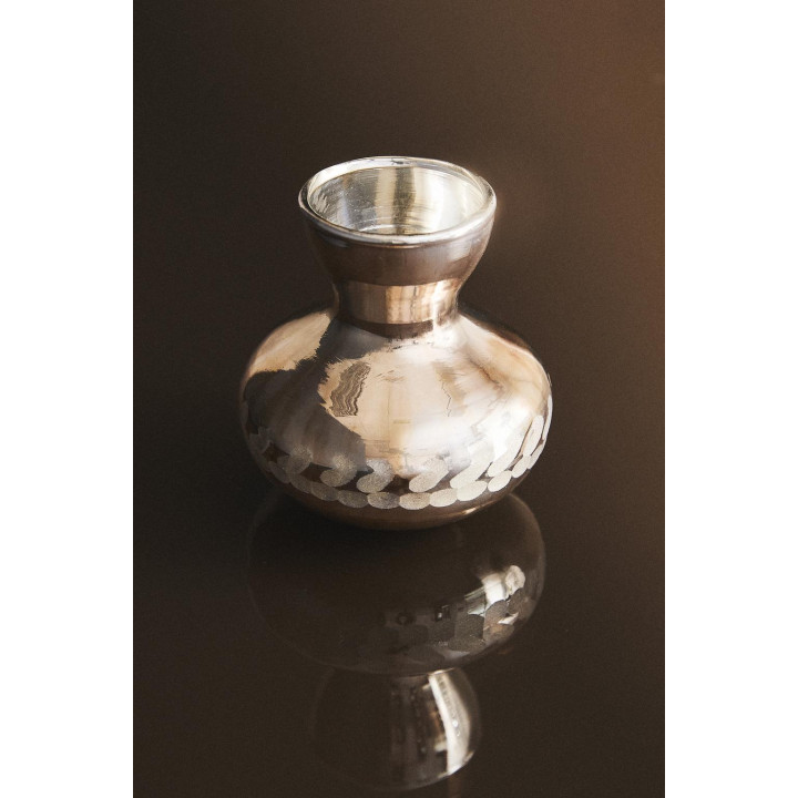 Античная стеклянная мини-ваза для рождества