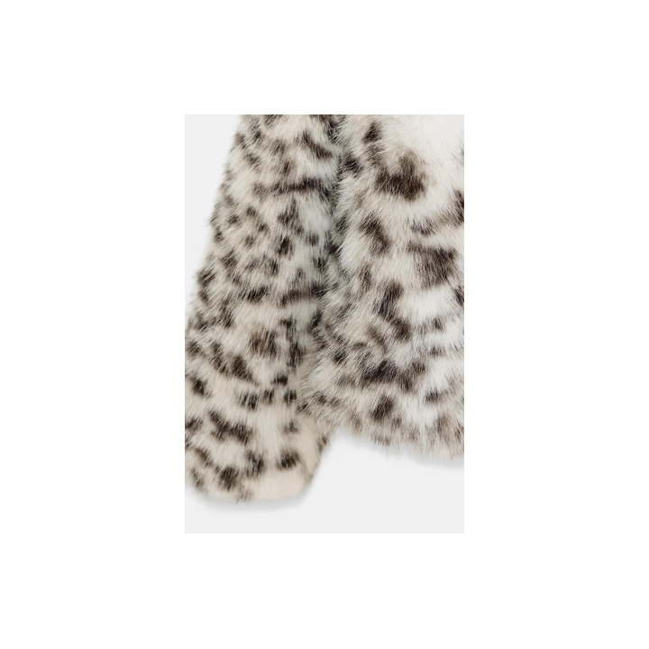 КУРТКА ИЗ ИСКУССТВЕННОГО МЕХА С АНИМАЛИСТИЧЕСКИМ ПРИНТОМ — ZW COLLECTION