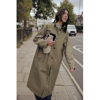 ТРЕНЧ С ЭФФЕКТОМ ВОЩЕНОЙ ТКАНИ — ZW COLLECTION LIMITED EDITION