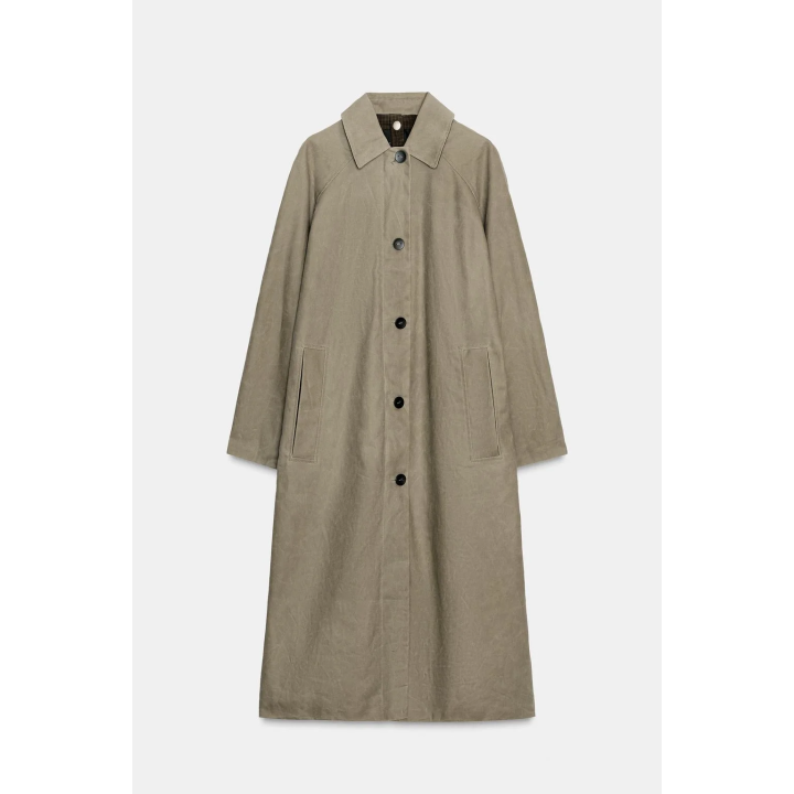 ТРЕНЧ С ЭФФЕКТОМ ВОЩЕНОЙ ТКАНИ — ZW COLLECTION LIMITED EDITION