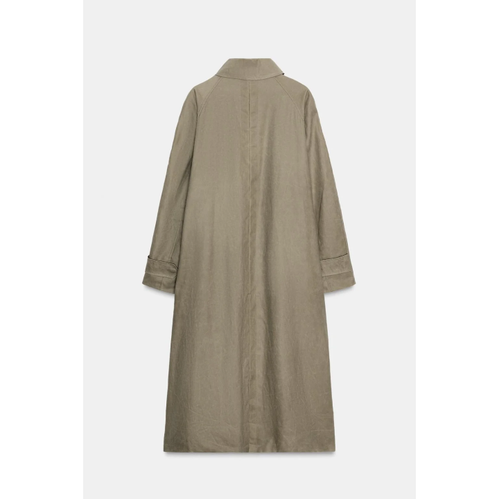 ТРЕНЧ С ЭФФЕКТОМ ВОЩЕНОЙ ТКАНИ — ZW COLLECTION LIMITED EDITION