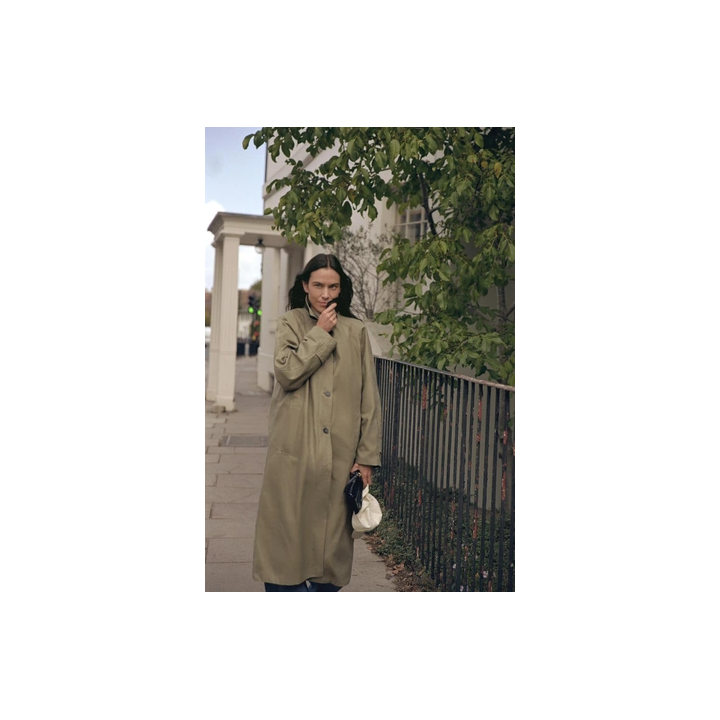 ТРЕНЧ С ЭФФЕКТОМ ВОЩЕНОЙ ТКАНИ — ZW COLLECTION LIMITED EDITION