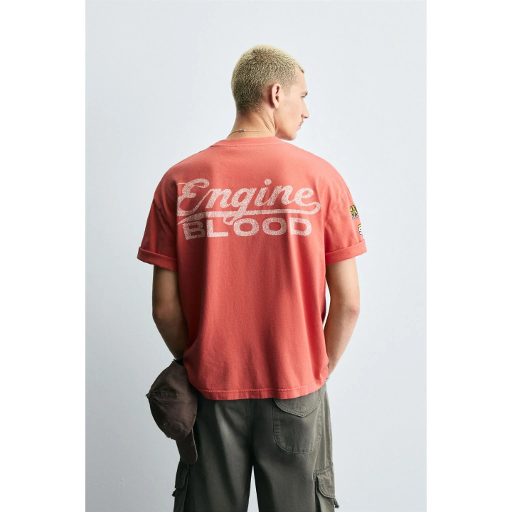 ФУТБОЛКА С МОТОЦИКЛЕТНЫМ ПРИНТОМ