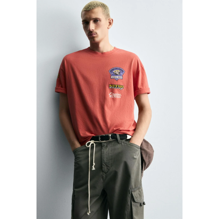 ФУТБОЛКА С МОТОЦИКЛЕТНЫМ ПРИНТОМ