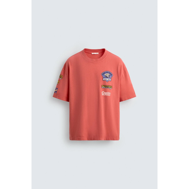 ФУТБОЛКА С МОТОЦИКЛЕТНЫМ ПРИНТОМ