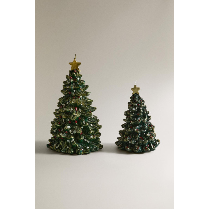 Декоративная свеча в форме рождественской елки