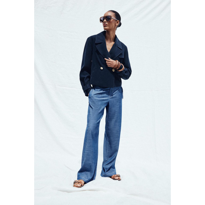 ШИРОКИЕ БРЮКИ СО ШЛЕВКАМИ