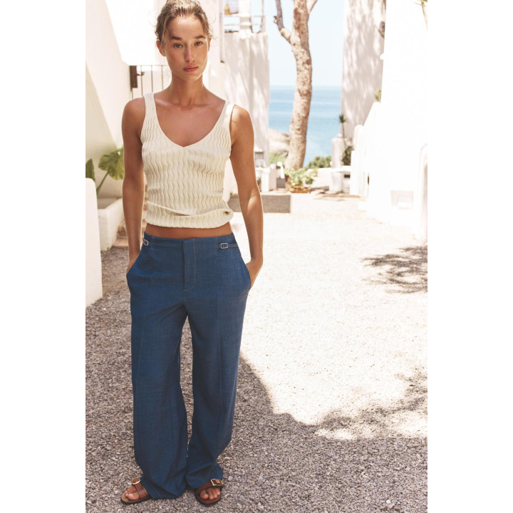 ШИРОКИЕ БРЮКИ СО ШЛЕВКАМИ