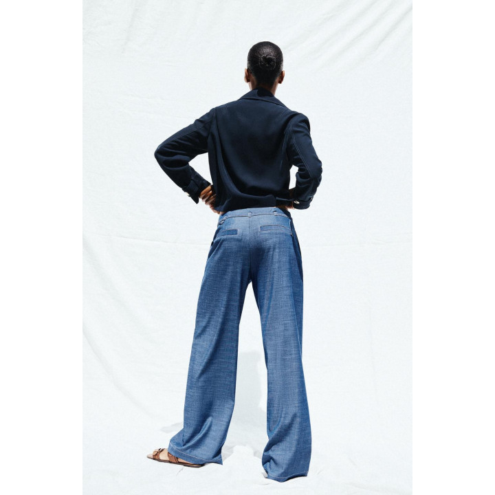 ШИРОКИЕ БРЮКИ СО ШЛЕВКАМИ