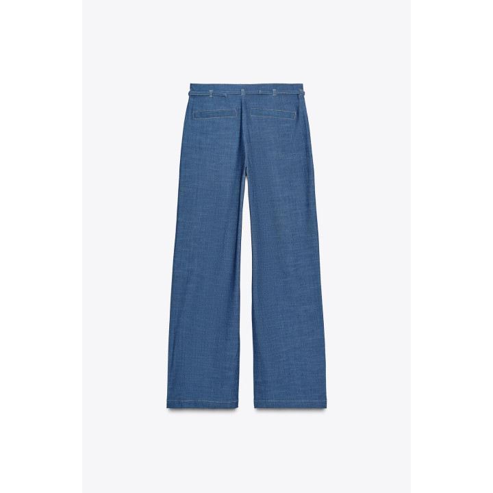 ШИРОКИЕ БРЮКИ СО ШЛЕВКАМИ