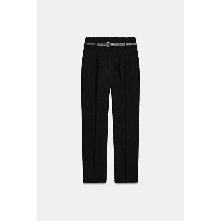 Брюки с высокой посадкой и поясом