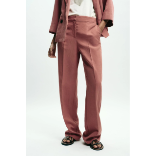 ПРЯМЫЕ БРЮКИ С ЭЛАСТИЧНЫМ ПОЯСОМ