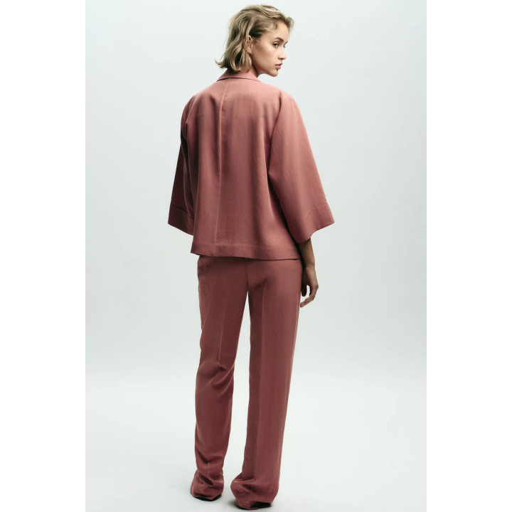 ПРЯМЫЕ БРЮКИ С ЭЛАСТИЧНЫМ ПОЯСОМ