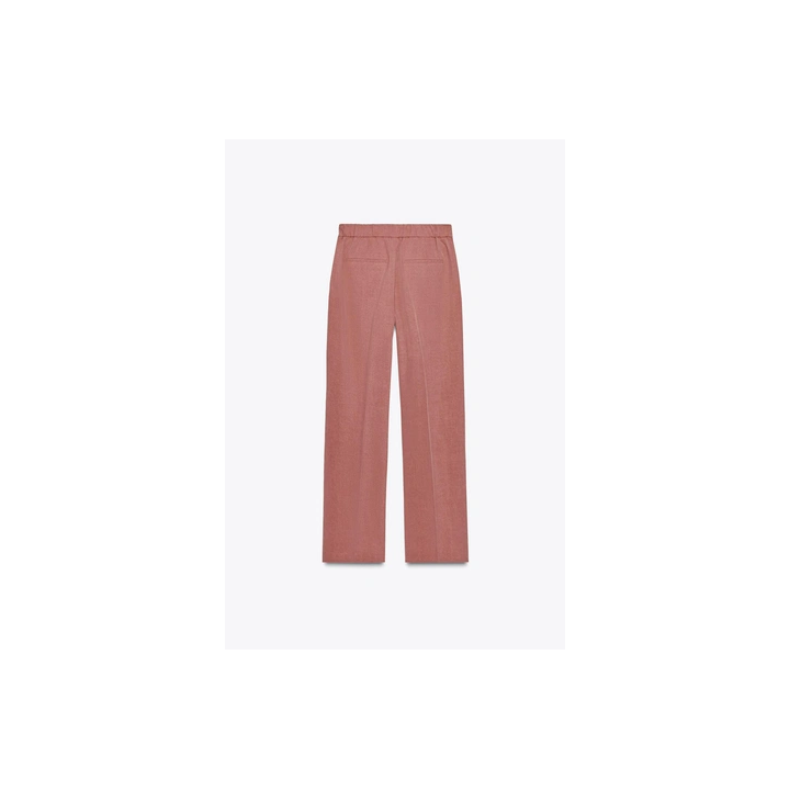 ПРЯМЫЕ БРЮКИ С ЭЛАСТИЧНЫМ ПОЯСОМ