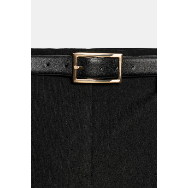 БРЮКИ С ВЫСОКОЙ ПОСАДКОЙ И РЕМНЕМ