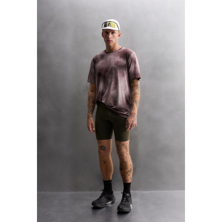 ФУТБОЛКА С ПРИНТОМ ТАЙ-ДАЙ И ПЕРФОРАЦИЕЙ