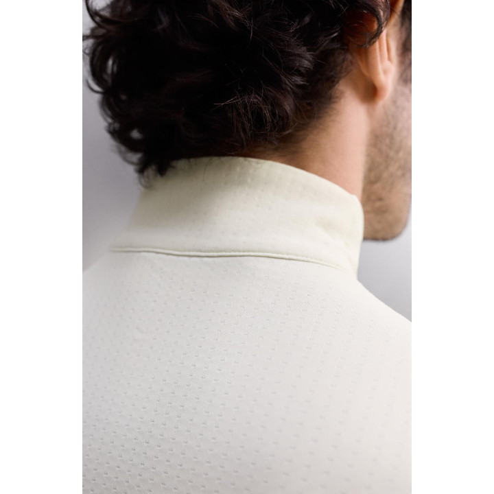 ФУТБОЛКА ИЗ ТЕХНИЧЕСКОЙ ТКАНИ С ВОРОТНИКОМ НА МОЛНИИ