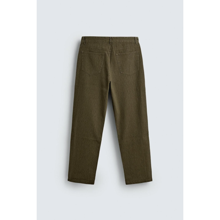 БРЮКИ ИЗ РЕЛЬЕФНОЙ ХЛОПКОВОЙ ТКАНИ