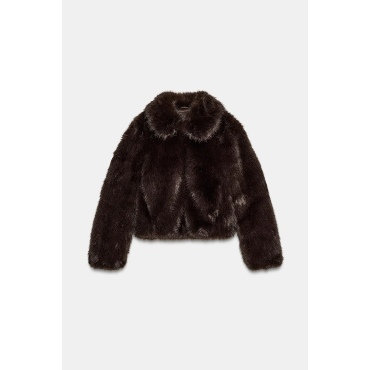 КОРОТКОЕ ПАЛЬТО ИЗ ИСКУССТВЕННОГО МЕХА