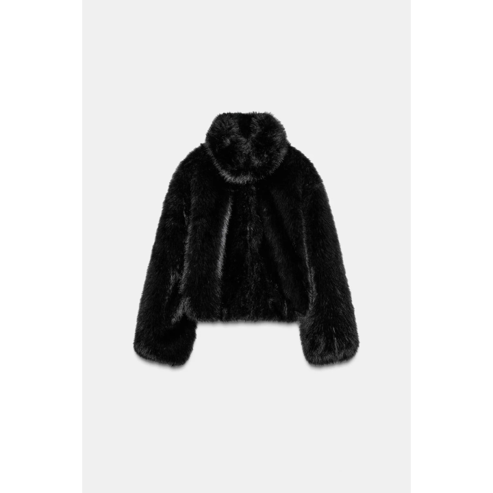 КОРОТКОЕ ПАЛЬТО ИЗ ИСКУССТВЕННОГО МЕХА