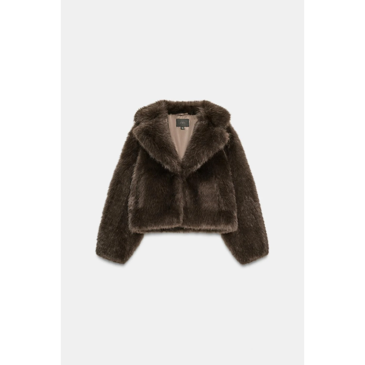 КОРОТКОЕ ПАЛЬТО ИЗ ИСКУССТВЕННОГО МЕХА