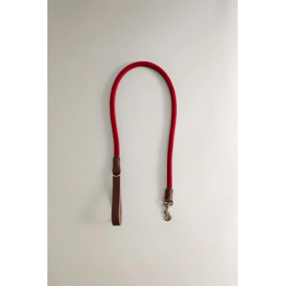 Поводок для собаки из кожи и веревки