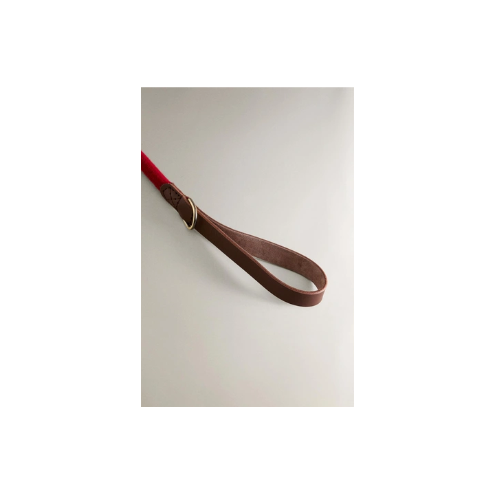 Поводок для собаки из кожи и веревки