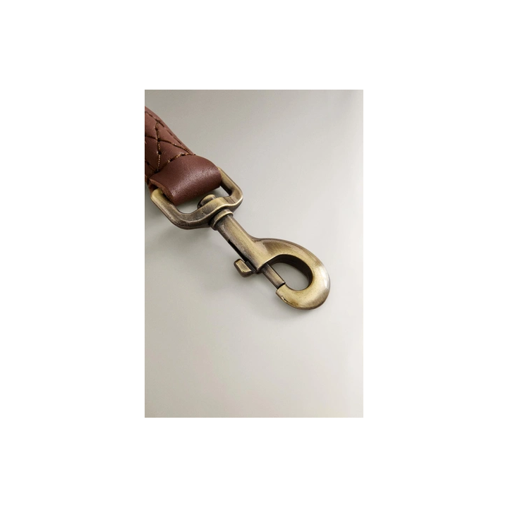 Поводок для собаки из кожи и веревки