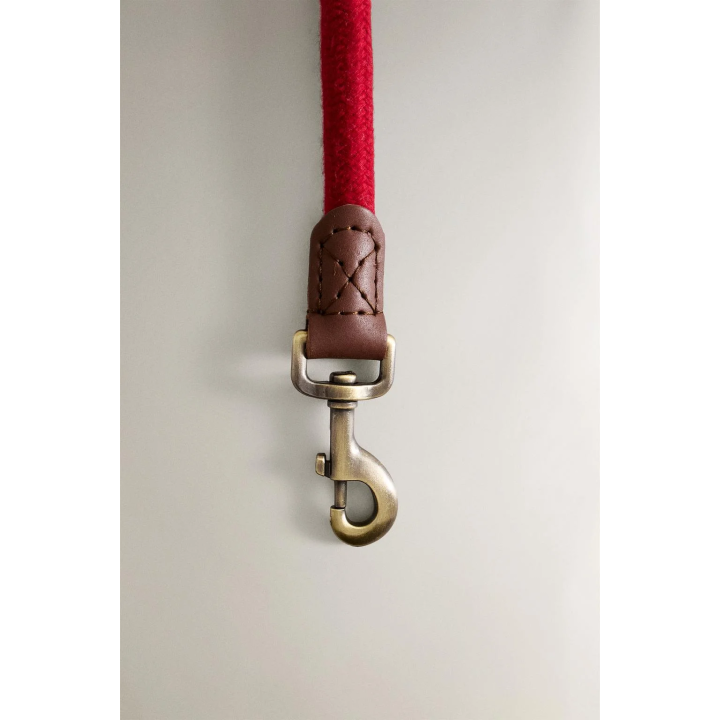 Поводок для собаки из кожи и веревки