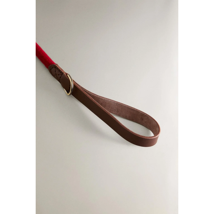 Поводок для собаки из кожи и веревки