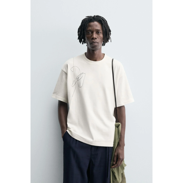 ФУТБОЛКА С ВЫШИВКОЙ И ФОТОПРИНТОМ