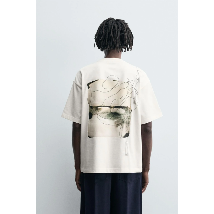 ФУТБОЛКА С ВЫШИВКОЙ И ФОТОПРИНТОМ