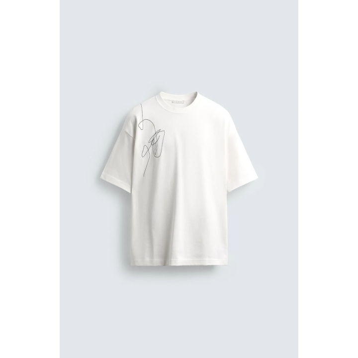 ФУТБОЛКА С ВЫШИВКОЙ И ФОТОПРИНТОМ