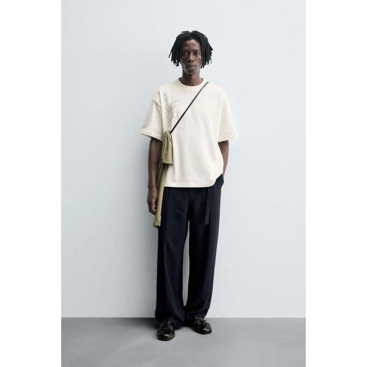 ФУТБОЛКА С ВЫШИВКОЙ И ФОТОПРИНТОМ