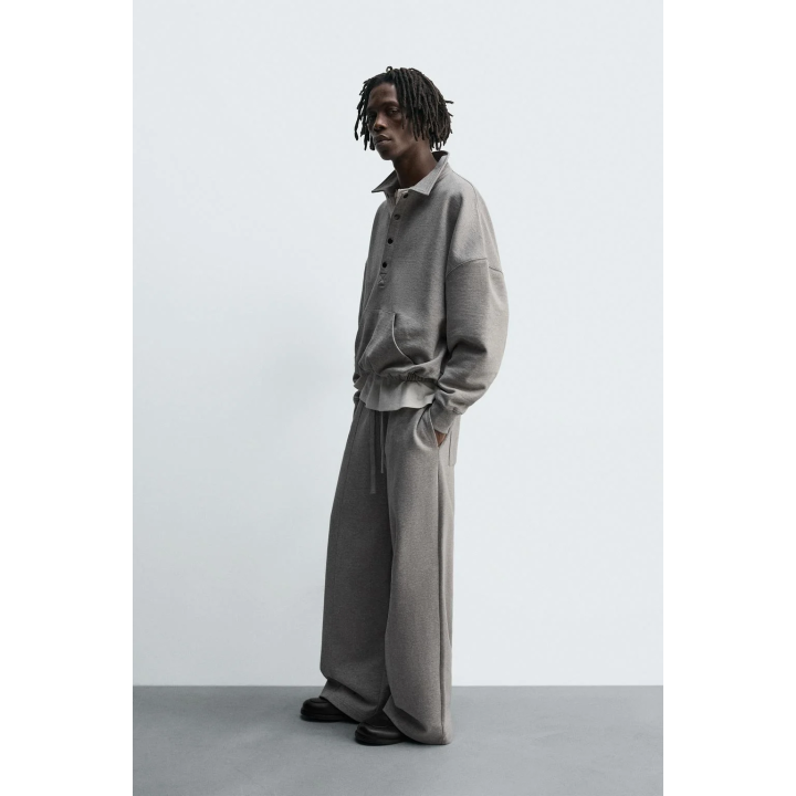 БРЮКИ WIDE FIT С ДЕКОРАТИВНЫМИ ШВАМИ