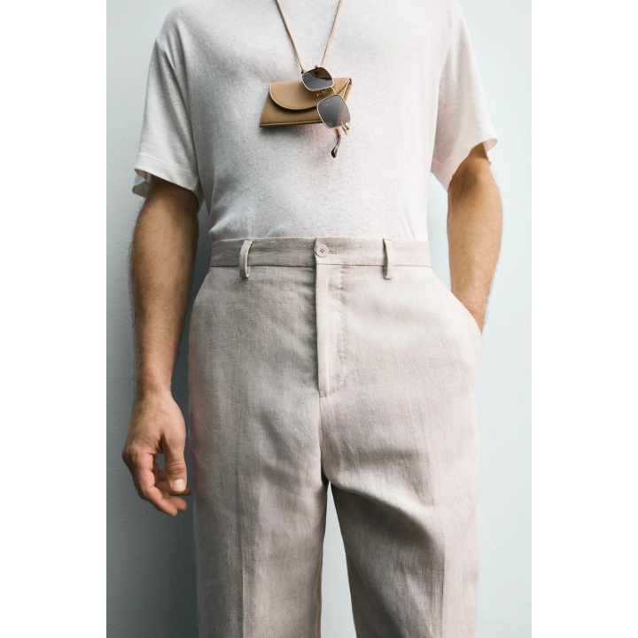 КОСТЮМНЫЕ БРЮКИ ИЗ 100% ЛЬНА