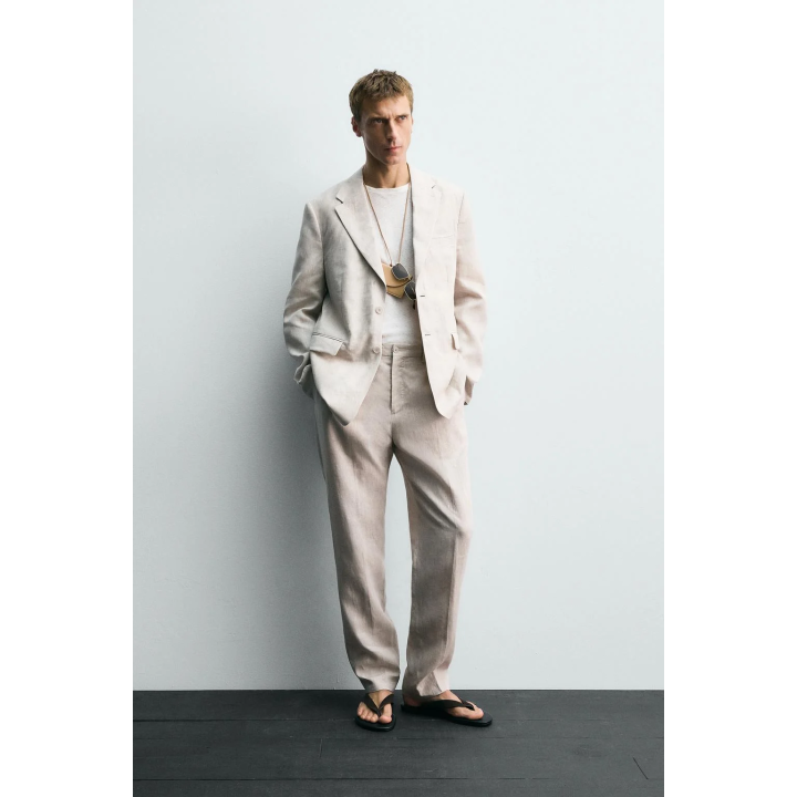 КОСТЮМНЫЕ БРЮКИ ИЗ 100% ЛЬНА