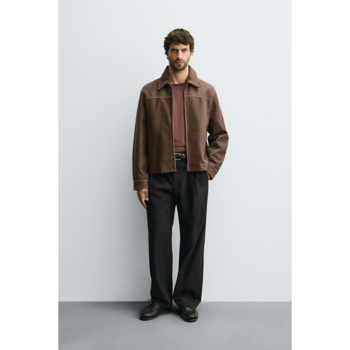 УКОРОЧЕННАЯ КОЖАНАЯ КУРТКА