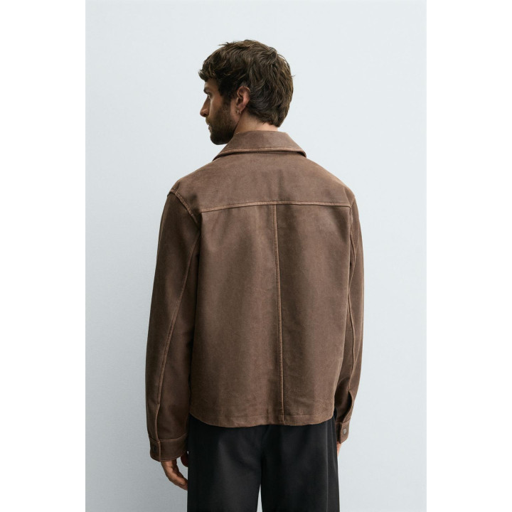 УКОРОЧЕННАЯ КОЖАНАЯ КУРТКА