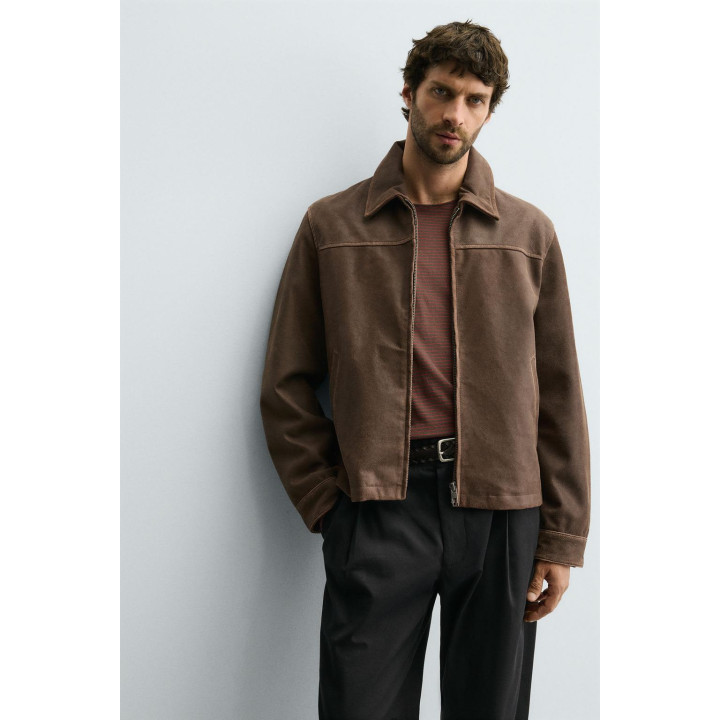 УКОРОЧЕННАЯ КОЖАНАЯ КУРТКА