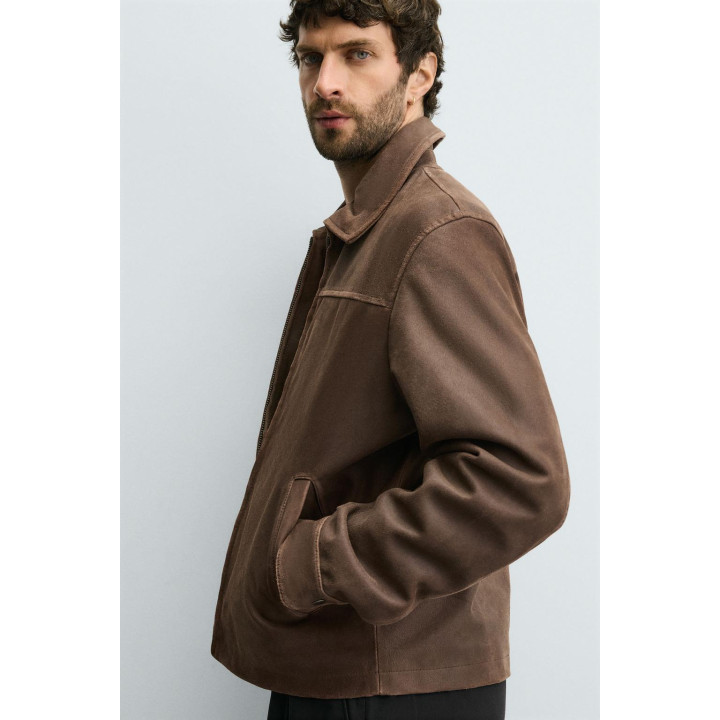 УКОРОЧЕННАЯ КОЖАНАЯ КУРТКА