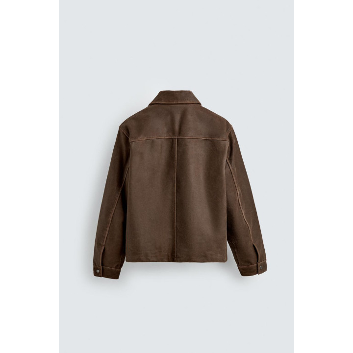 УКОРОЧЕННАЯ КОЖАНАЯ КУРТКА