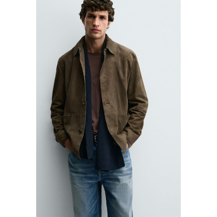 КУРТКА-РУБАШКА ИЗ ЗАМШИ