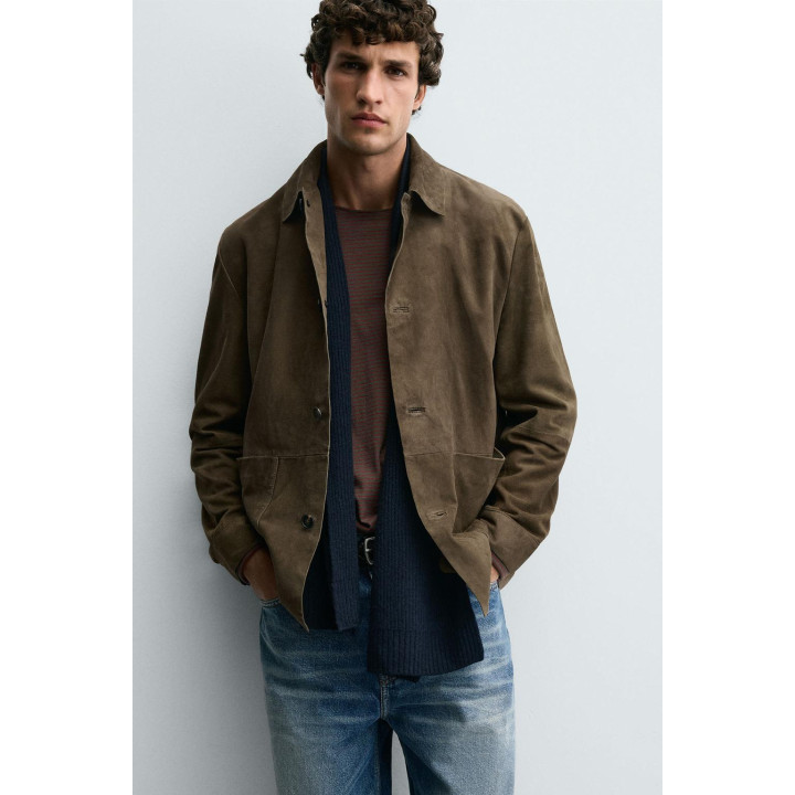 КУРТКА-РУБАШКА ИЗ ЗАМШИ