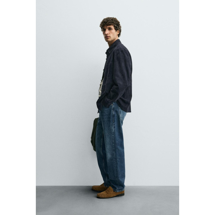 КУРТКА-РУБАШКА ИЗ ЗАМШЕВОЙ КОЖИ