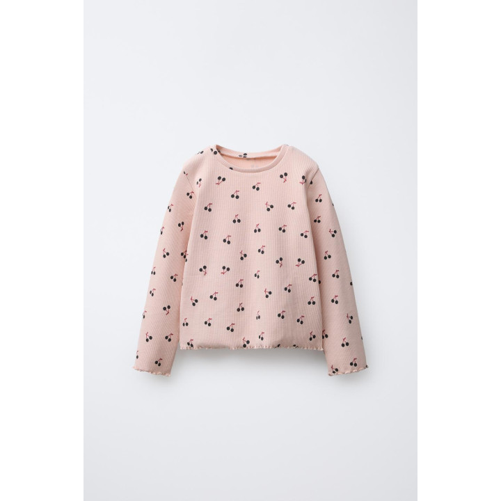 ФУТБОЛКА В РУБЧИК С ПРИНТОМ