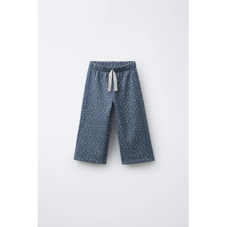 БРЮКИ WIDE LEG ИЗ МЯГКОЙ ТКАНИ С ЦВЕТОЧНЫМ ПРИНТОМ